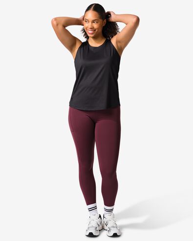 damessportlegging bordeauxrood bordeauxrood - 36000541BURGUNDYRED - HEMA