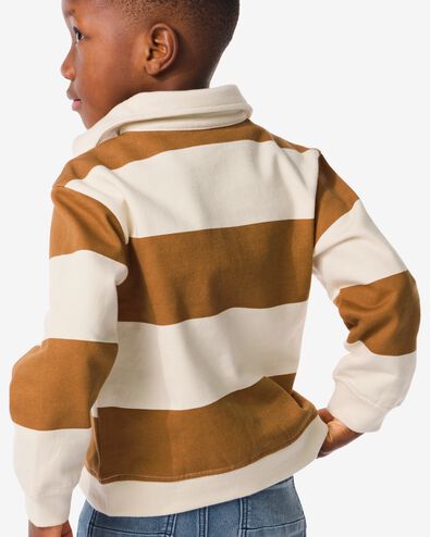 kindersweater strepen bruin 110/116 - 30778917 - HEMA