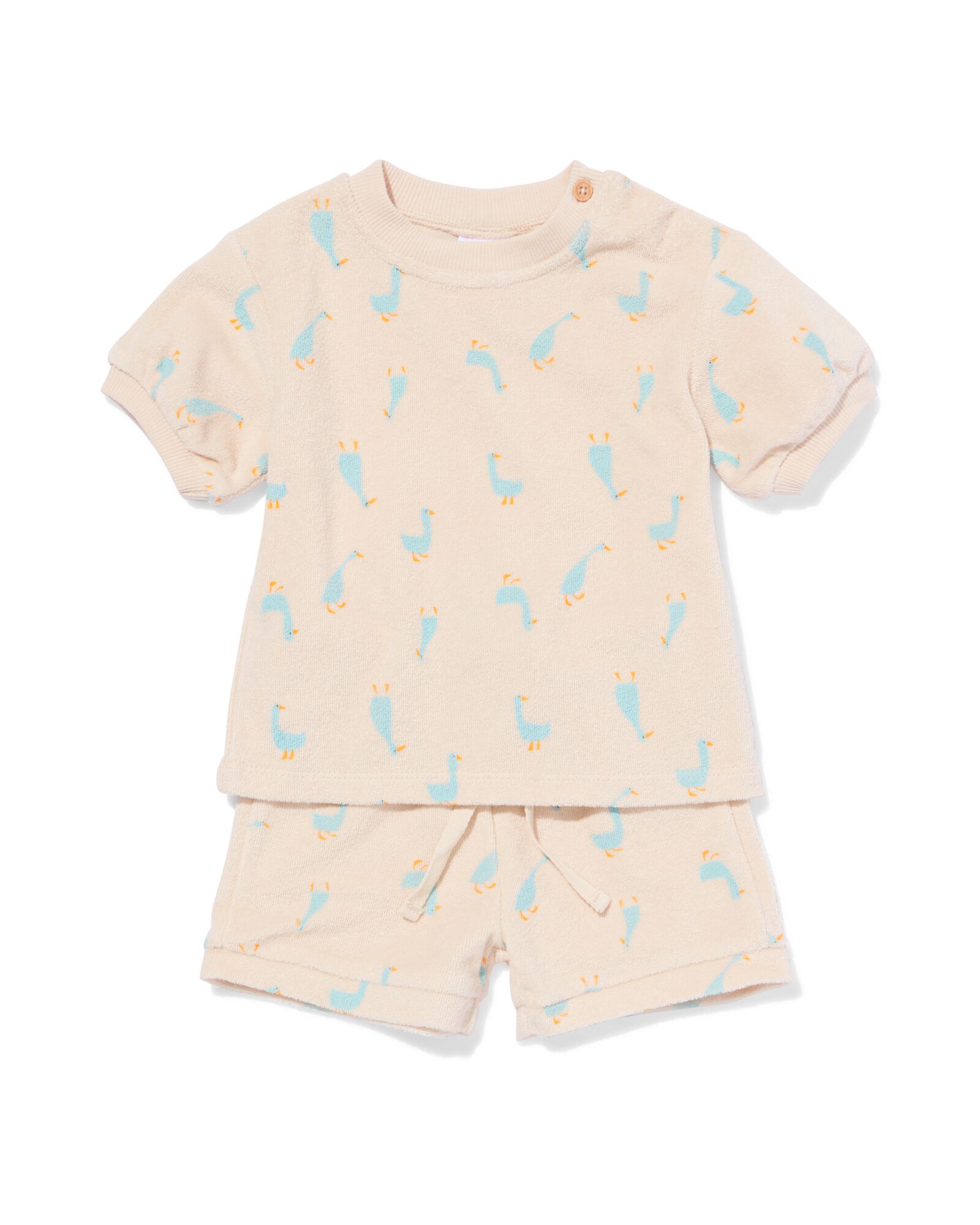 ensemble v&ecirc;tements nouveau-n&eacute; &eacute;ponge canards &eacute;cru - 33418620ECRU - HEMA