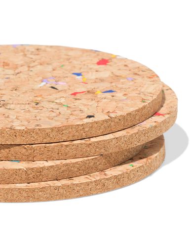 4 dessous de plat &Oslash; 9.5 cm - li&egrave;ge terrazzo recycl&eacute; - 80610085 - HEMA