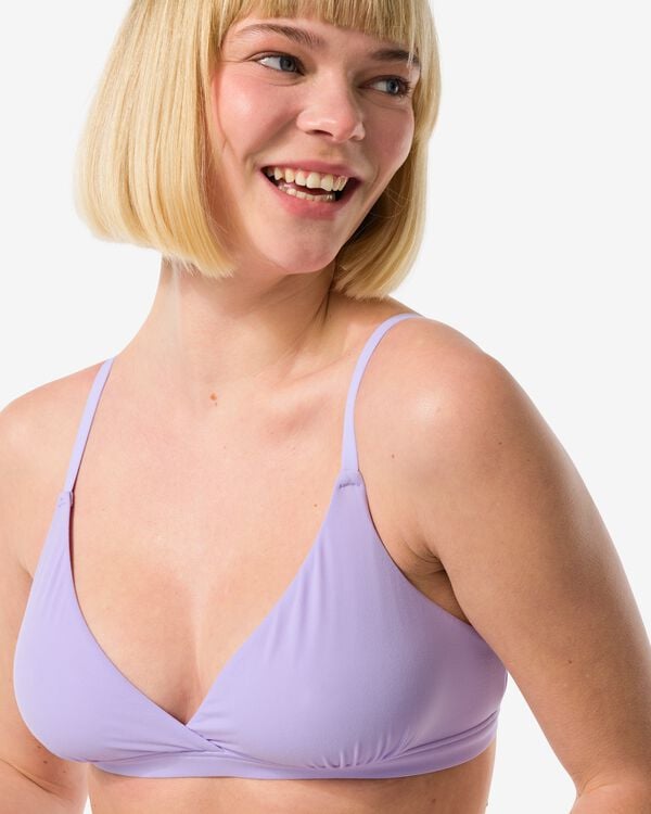 brassi&egrave;re triangle microfibre lavande lavande - 21900083LAVENDER - HEMA