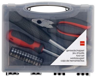hamer, tang en schroevendraaier in koffer - 81060016 - HEMA