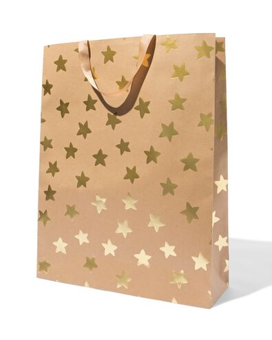 sac cadeau kraft/or xxl  - 25710102 - HEMA