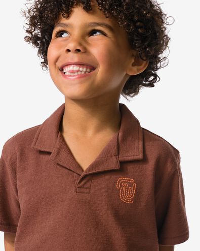 Kinderpoloshirt braun braun - 30714104BROWN - HEMA