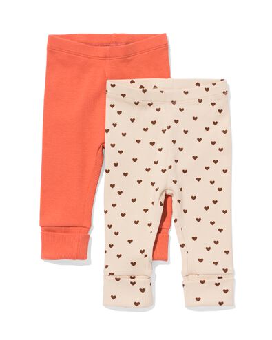 baby meegroeilegging rib - 2 stuks roze roze - 33046170PINK - HEMA