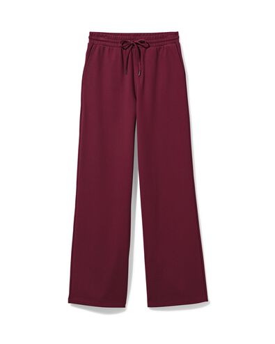 pantalon femme Wendy jambes larges bordeaux - 36204920BURGUNDYRED - HEMA