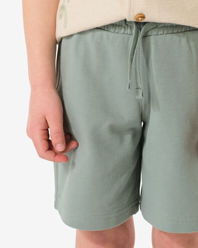 kindershort regular fit sweatstof - 2 stuks groen groen - 30714605GREEN - HEMA