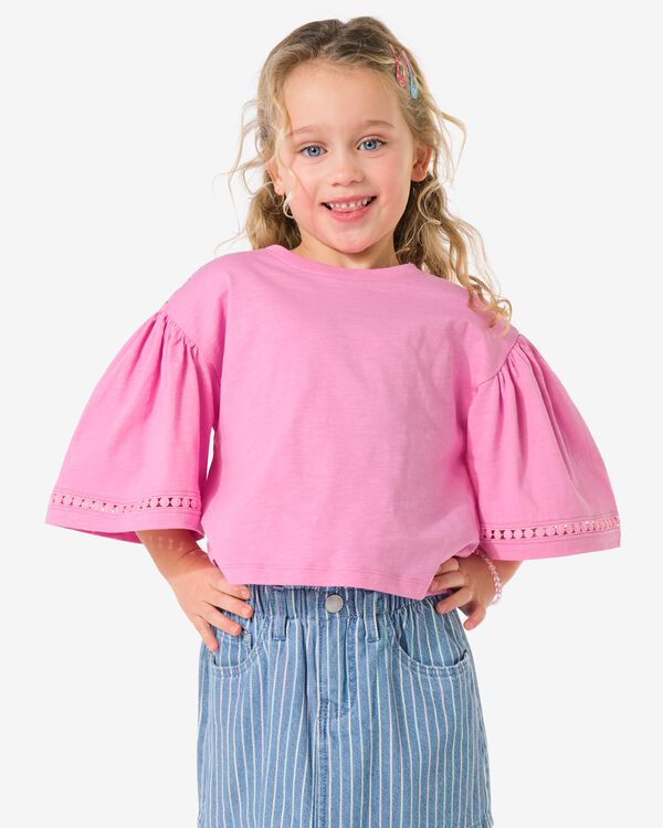 kinder T-shirt jersey roze roze - 30845117PINK - HEMA