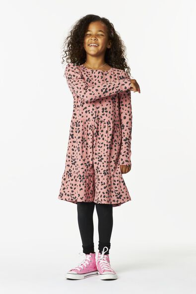 Kinder-Kleid, gerippt rosa - 1000024919 - HEMA