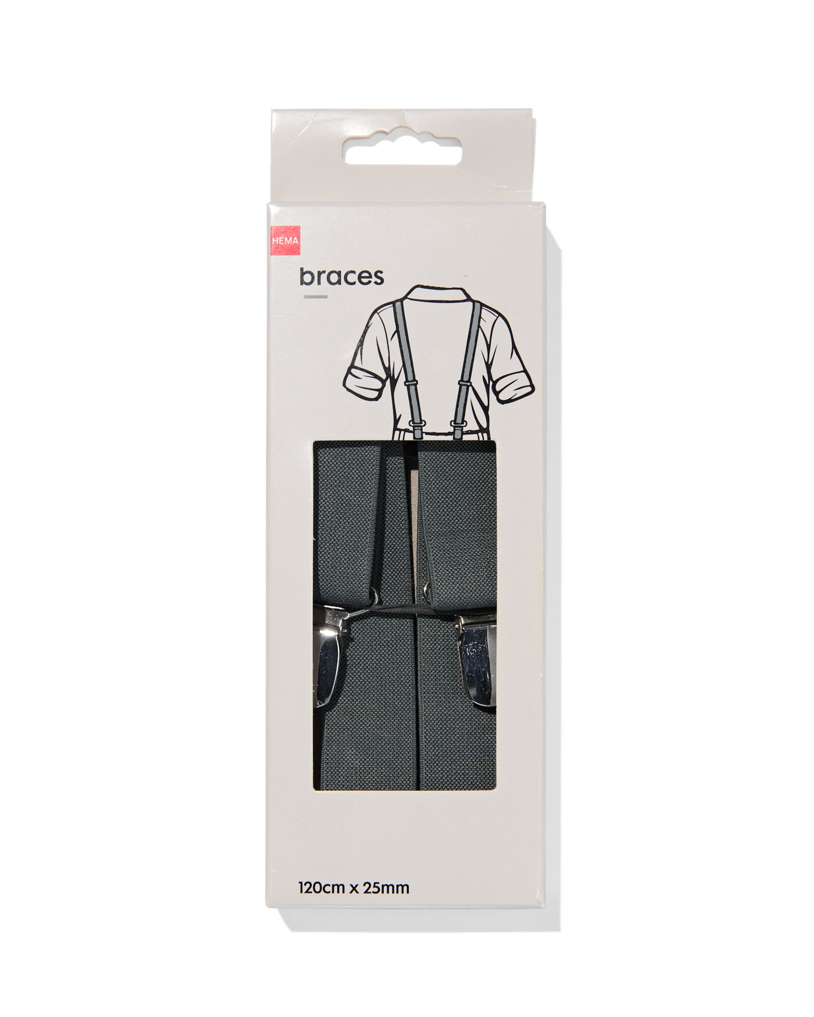 bretels 110x2.5 grijs - 1423212 - HEMA