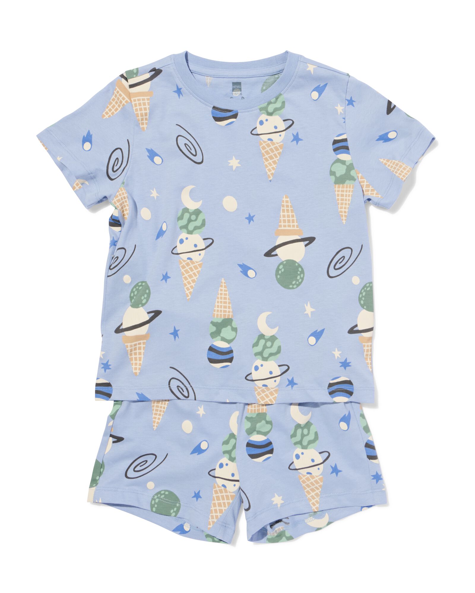 kinder shortama ijsjes lichtblauw lichtblauw - 23004860LIGHTBLUE - HEMA