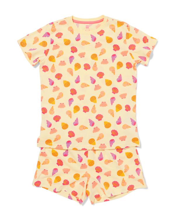 kinder shortama print geel geel - 23004960YELLOW - HEMA