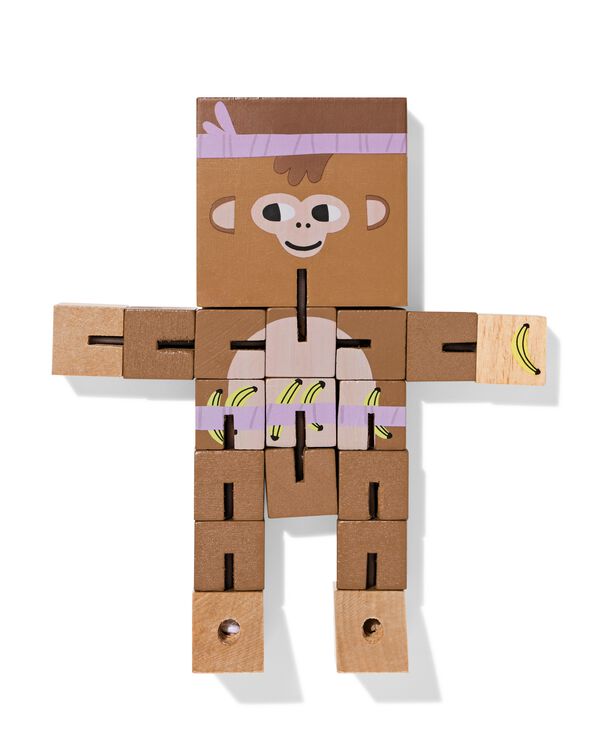 Puzzlepuppe 14 × 2 × 28,5 cm, Holz - 15100486 - HEMA