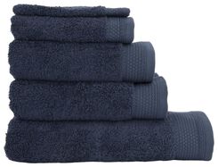 handdoeken - hotel extra zwaar donkerblauw - 1000024246 - HEMA