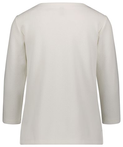t-shirt femme structure Kacey blanc L - 36228323 - HEMA
