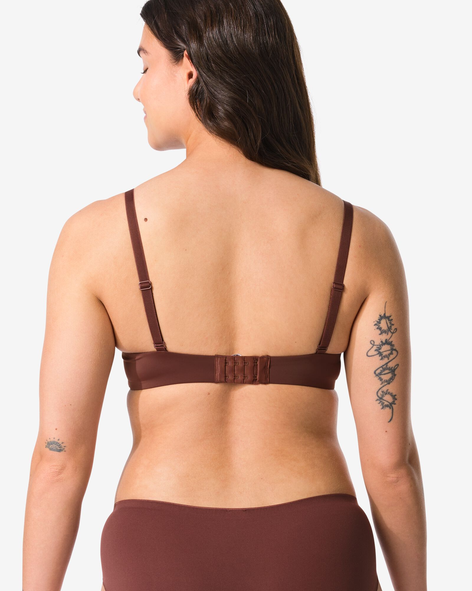 slip femme seconde peau microfibre marron fonc&eacute; - 19601114DARKBROWN - HEMA