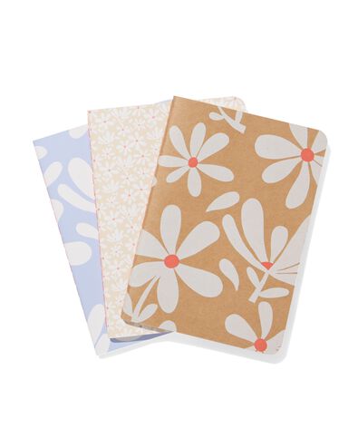 carnets A6 fleurs - 3 pi&egrave;ces - 14106011 - HEMA