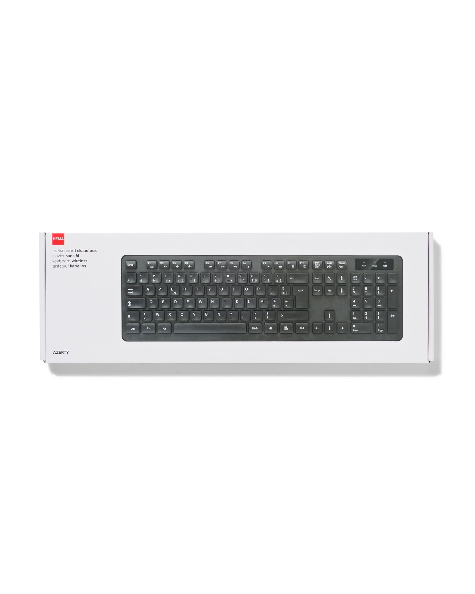 Tastatur, kabellos, AZERTY, schwarz - 39630202 - HEMA