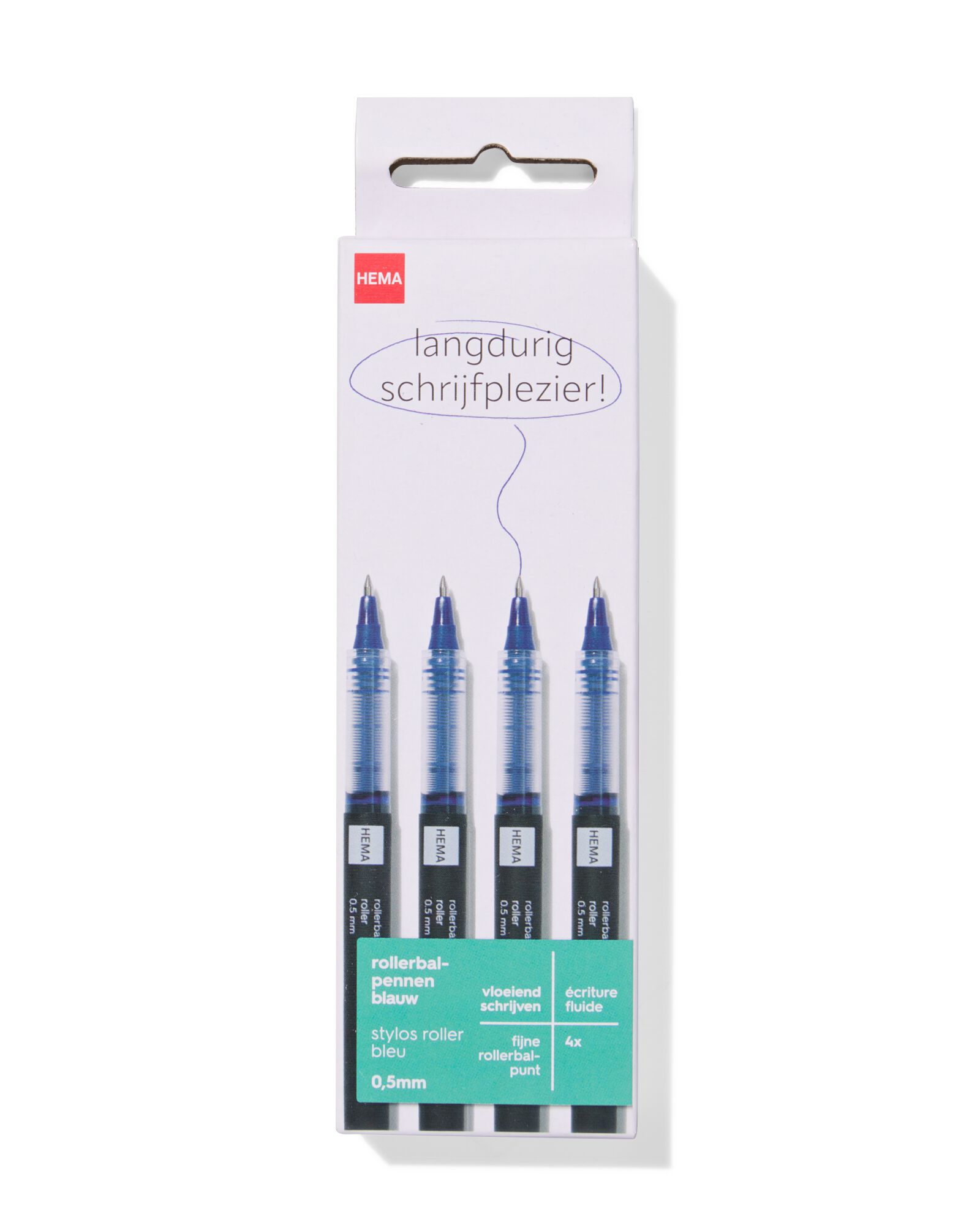 Kugelschreiber 0,5mm Schreibfarbe Blau &ndash; 4 St&uuml;ck - 14400614 - HEMA