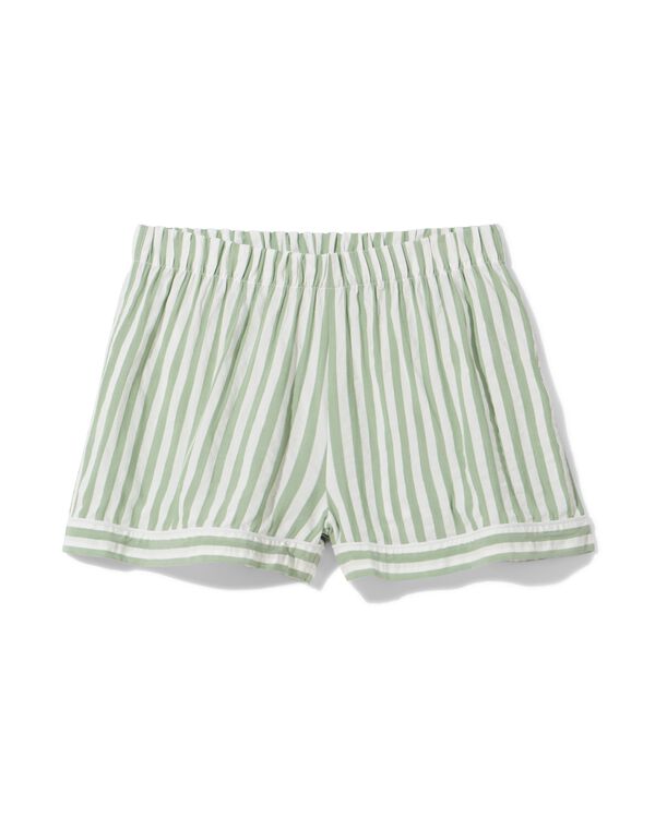 short pyjama femme seersucker rayures vert vert - 23401630GREEN - HEMA