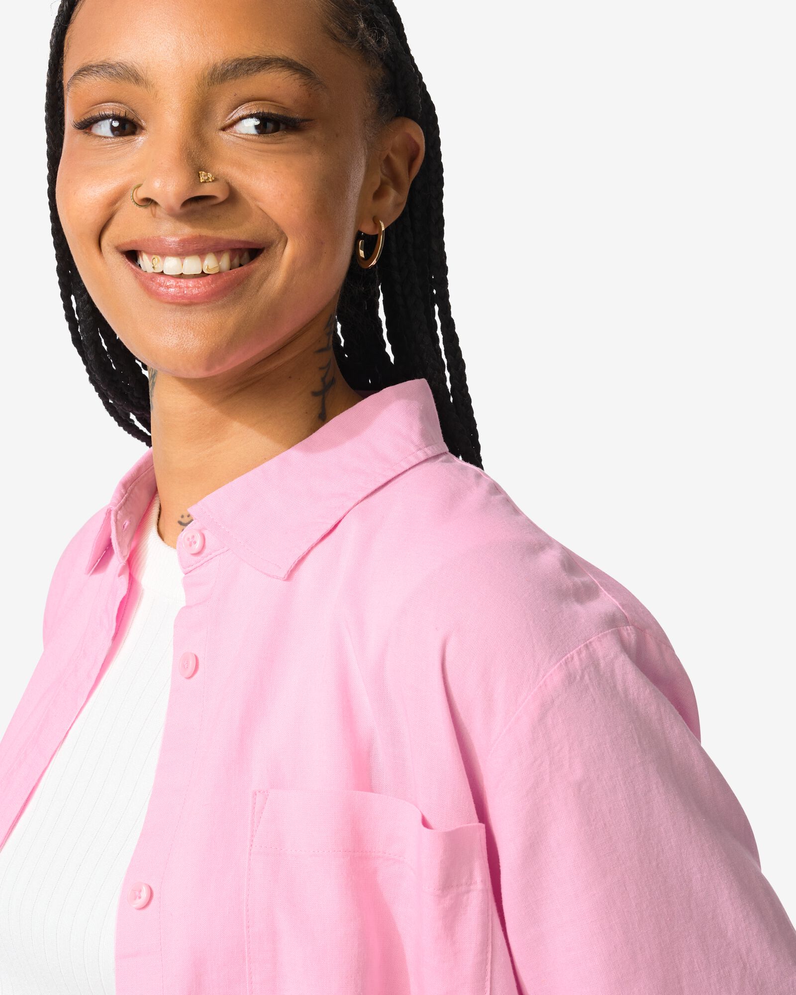 damesblouse Lizzy lichtroze - 36288030LIGHTPINK - HEMA