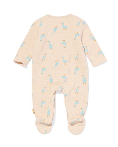 Baby-Wickelstrampler aus Baumwolle mit G&auml;nsen ecru - 33418020ECRU - HEMA