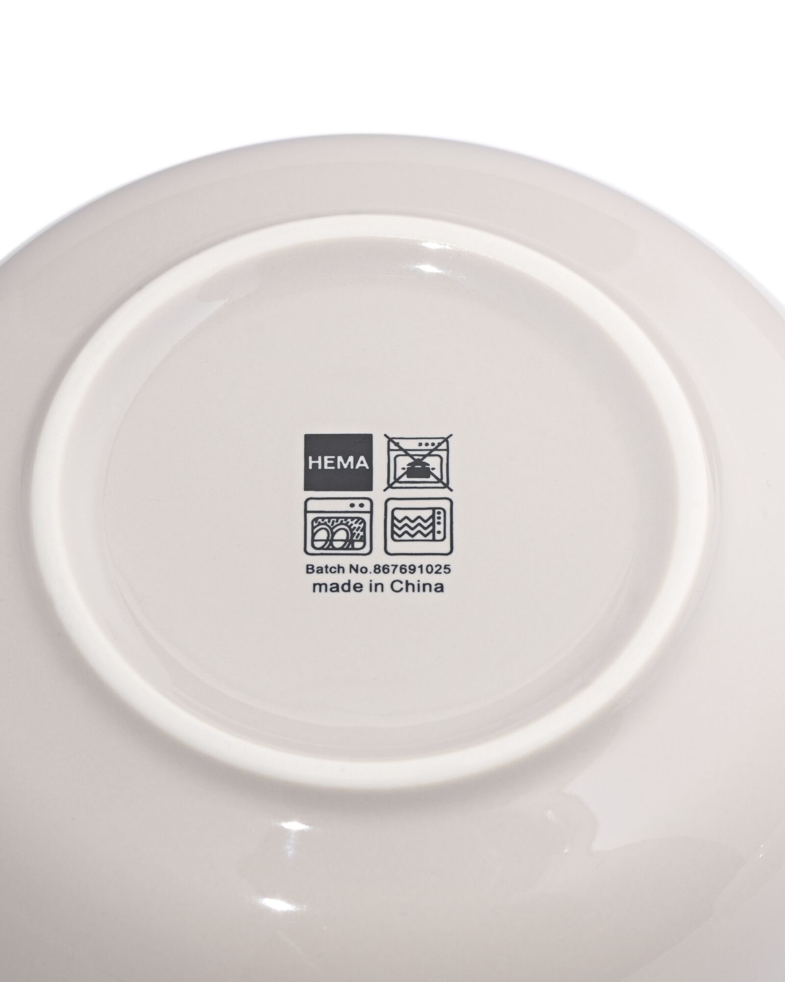 bol &Oslash;15cm Knap new bone china gris - 9650307 - HEMA