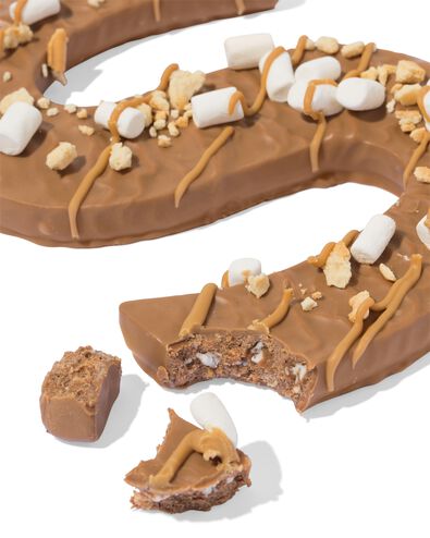 lettre en chocolat au lait avec guimauves et biscuit 200g  - 24428632 - HEMA