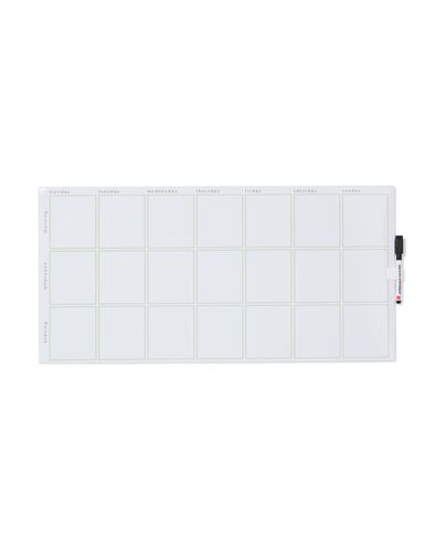 whiteboard met beschrijfbare magneten 60x29.5cm week - 14803971 - HEMA