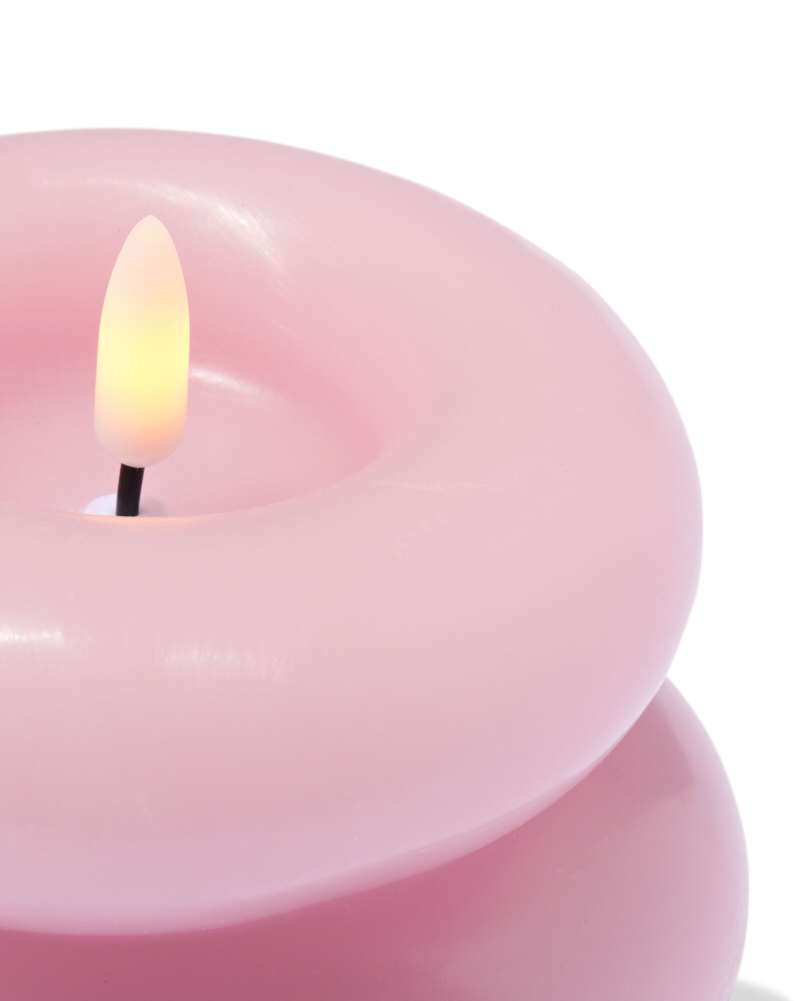 led-vormkaars ⌀10x13cm lichtroze - 13550168 - HEMA