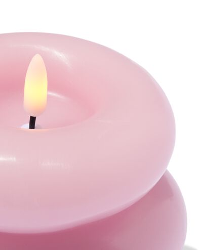 led-vormkaars ⌀10x13cm lichtroze - 13550168 - HEMA
