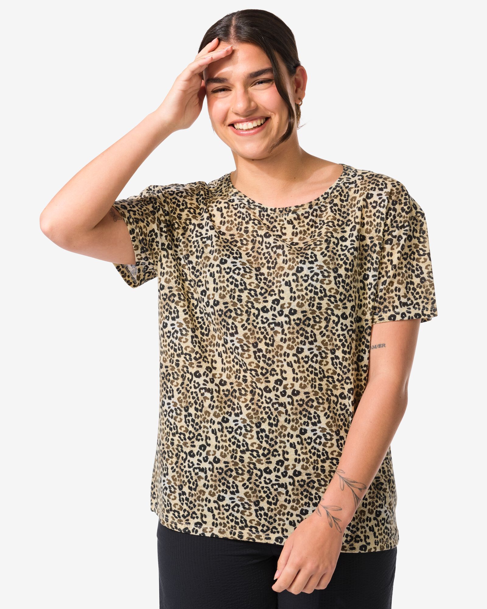 Damen-T-Shirt Evie, Leopard bunt - 36218965MULTI - HEMA