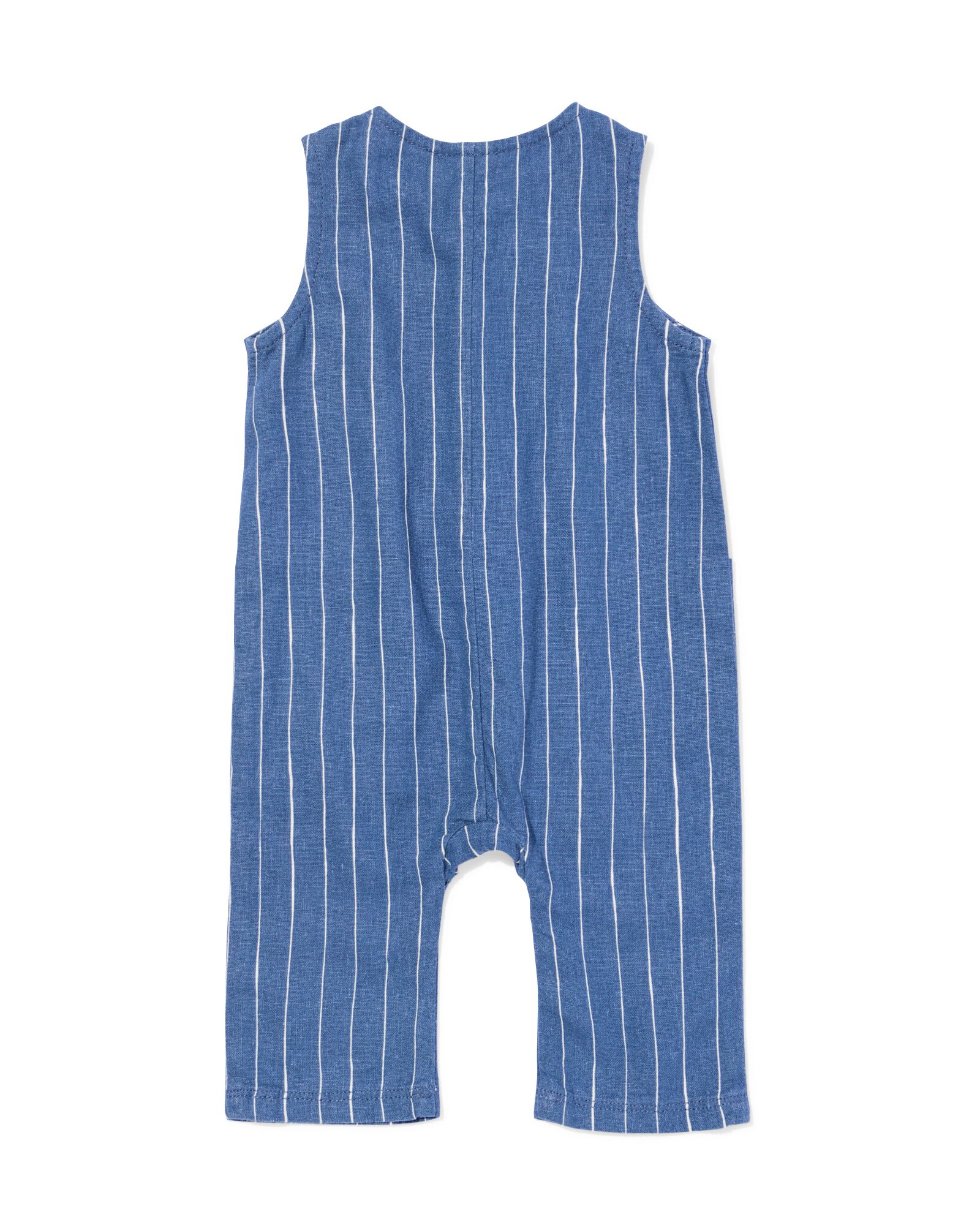 babyjumpsuit linnen strepen blauw blauw - 33186270BLUE - HEMA