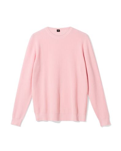 pull homme Lars gaufr&eacute; rose p&acirc;le rose p&acirc;le - 2140820LIGHTPINK - HEMA
