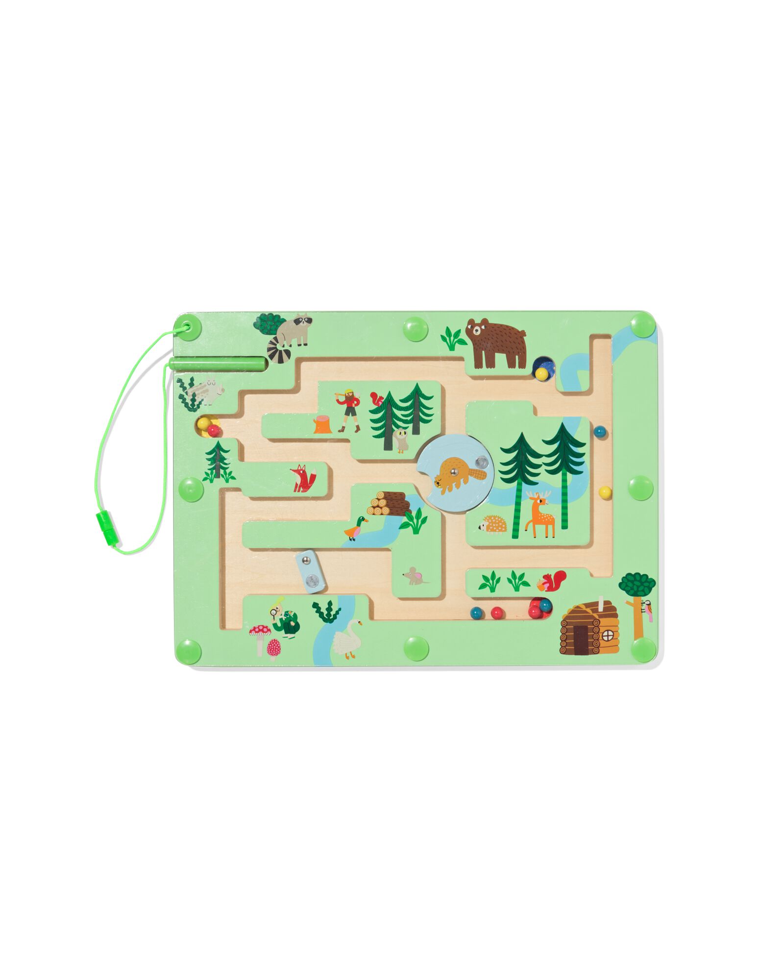 magnetisch doolhof  30x1.5x22cm hout - 15100218 - HEMA