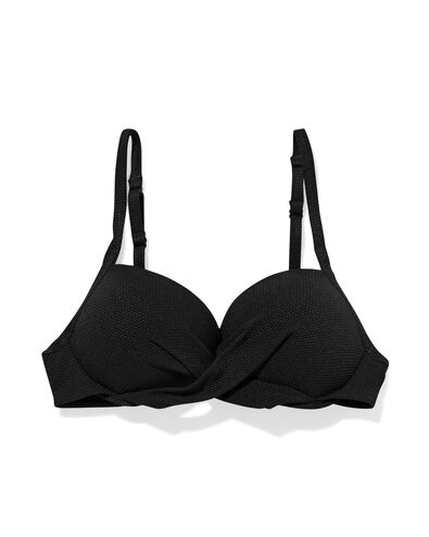 dames push-up bikinitop cup A-E zwart - 22351420BLACK - HEMA