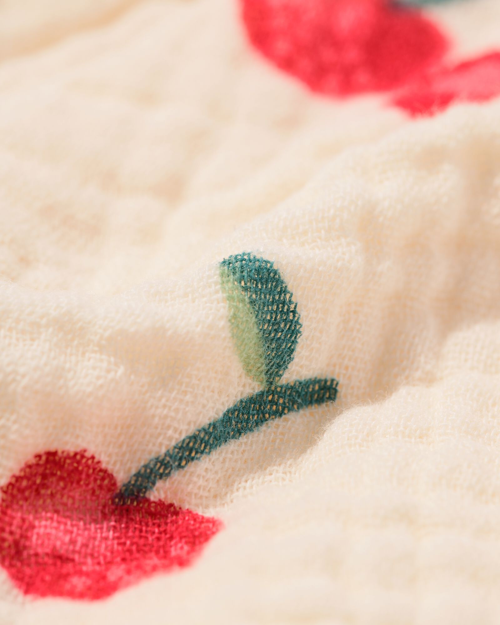 Newborn-T-Shirt aus Musselin mit Kirschen ecru - 33420020ECRU - HEMA