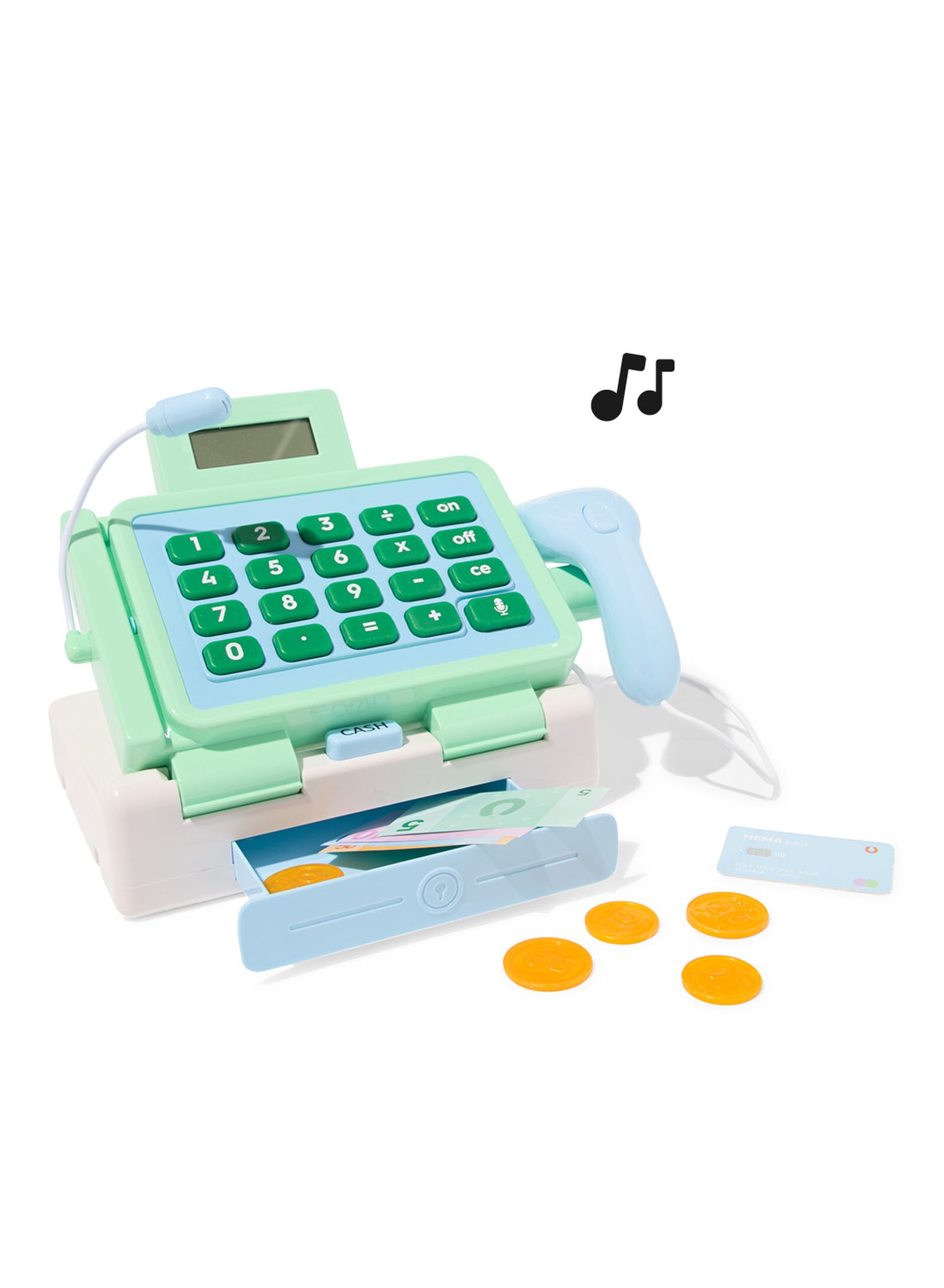 caisse enregistreuse &eacute;lectronique 26x12x20cm plastique - 15100322 - HEMA