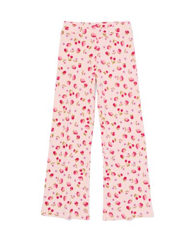 kinderlegging bootcut rib aardbeien roze roze - 30842119PINK - HEMA