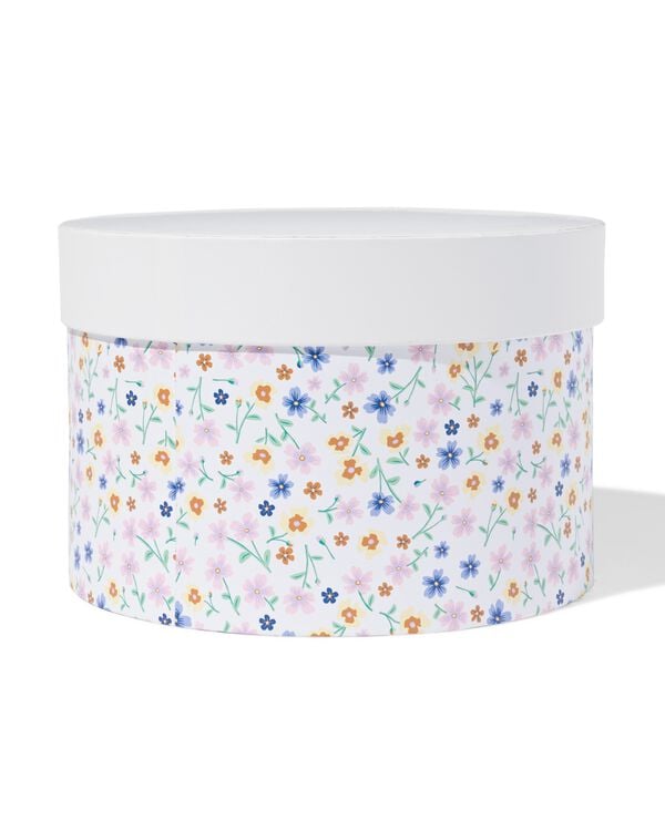 doos &Oslash;22.2x15cm rond bloemen - 14710309 - HEMA