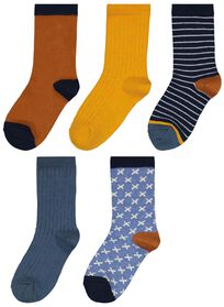 5er-Pack Kinder-Socken dunkelblau dunkelblau - 1000024590 - HEMA