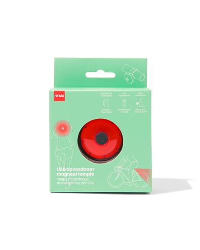 lampe aimant&eacute;e rechargeable USB rouge - 41140021 - HEMA