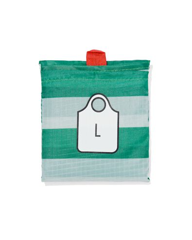 Einkaufstasche, L, Streifen, grün - 18640054 - HEMA