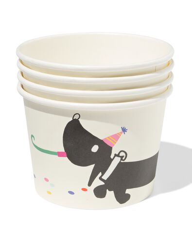 pots en carton Takkie et Siepie 450ml - 4 pi&egrave;ces - 14250412 - HEMA
