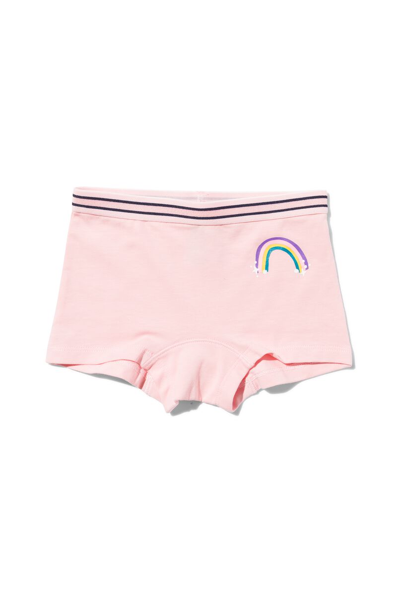 3 boxers enfant coton/stretch - arcs-en-ciel rose pâle rose pâle - 1000029242 - HEMA