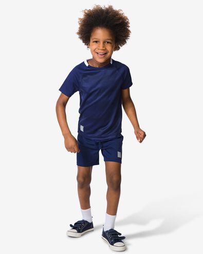kindersportbroek kort donkerblauw donkerblauw - 30650019DARKBLUE - HEMA