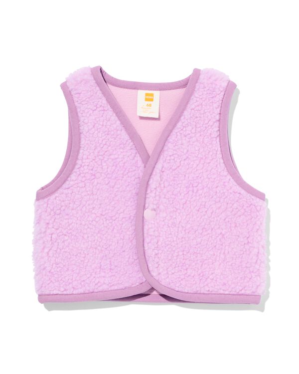 gilet b&eacute;b&eacute; polaire violet violet - 33056870PURPLE - HEMA