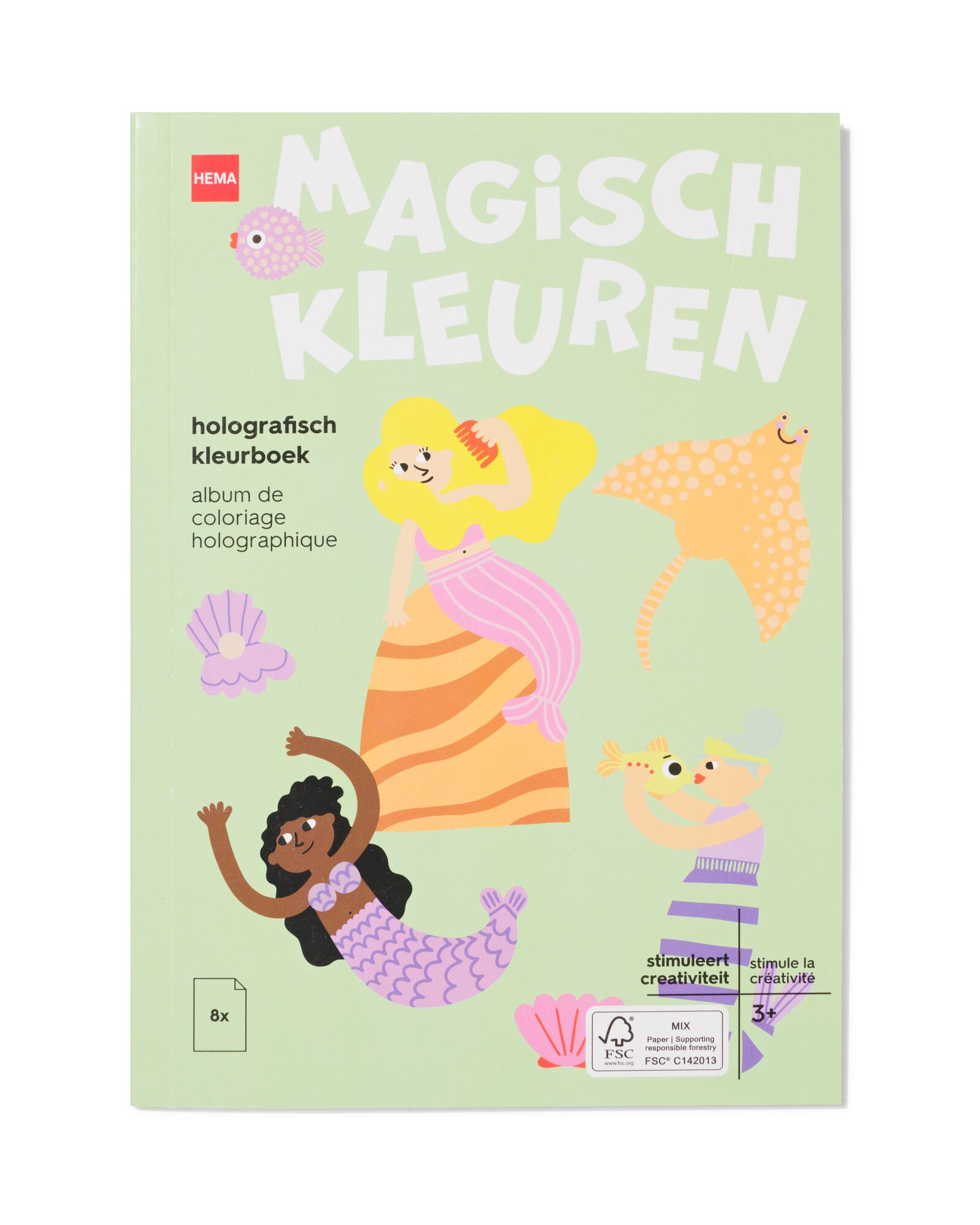 Malbuch, DIN A5, Meerjungfrauen - 15900405 - HEMA