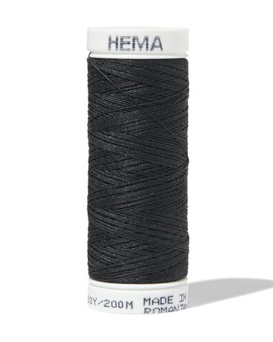 Garn 200 m, schwarz - 1400283 - HEMA