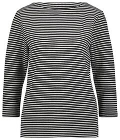 Damen-Shirt Kacey, Struktur schwarz/weiß schwarz/weiß - 1000026941 - HEMA